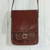 Leather crossbody messenger bag, 'Little Adventure' - Andean Leather Crossbody Messenger Bag from Peru (image 2) thumbail