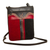 Leather sling, 'Cusco Llama' - Llama-Themed Red and Black Suede Leather Sling from Peru' thumbail