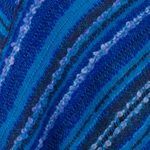 Baby alpaca blend poncho, 'Sierra Sky' - Hand Woven Blue Baby Alpaca Blend Poncho from Peru