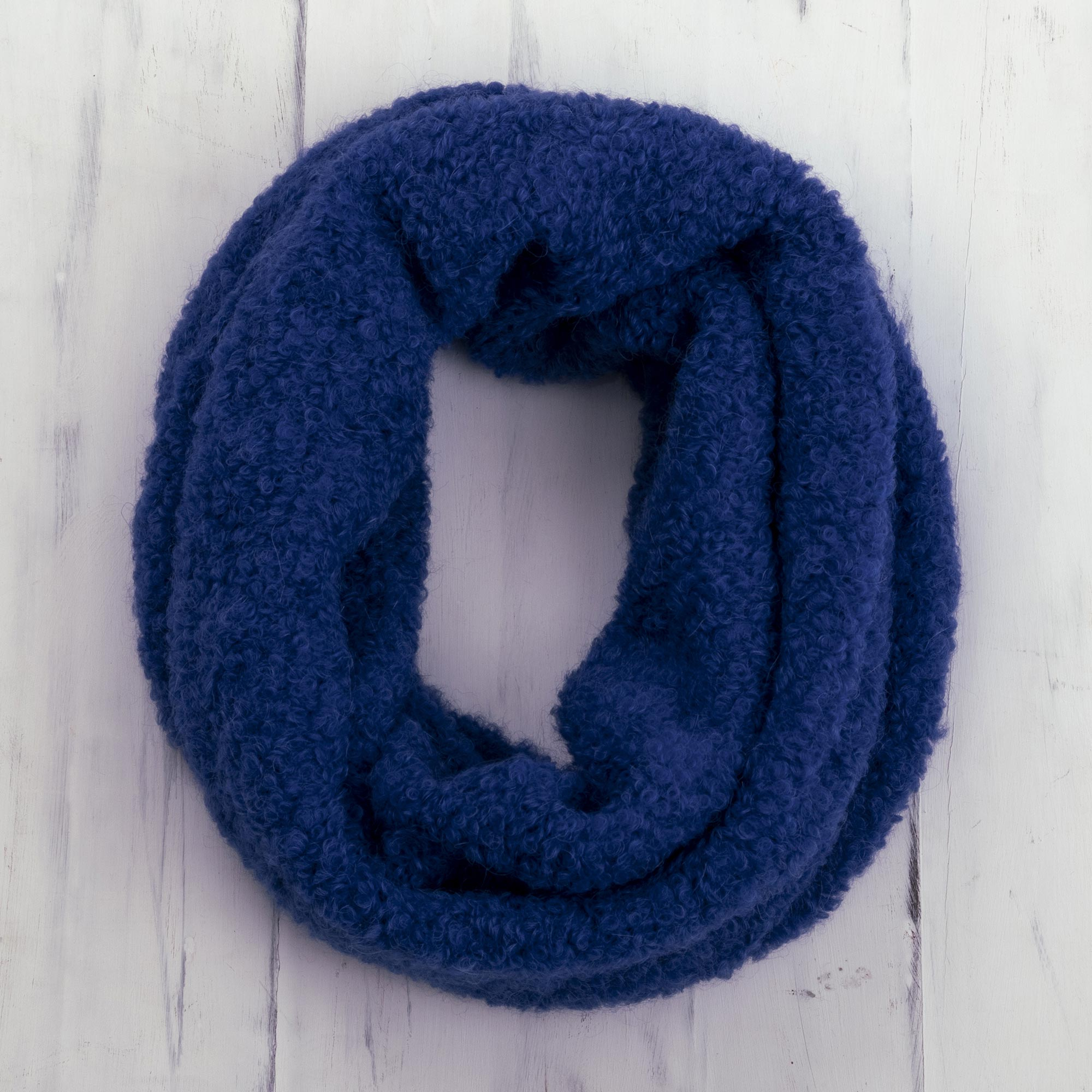 Royal Blue Color Wool Neck Scarf