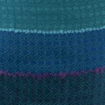 Baby alpaca blend scarf, 'Peacock Path' - Teal Patterned Baby Alpaca Blend Scarf