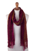 Baby alpaca blend scarf, 'Andean Mountain' - Vibrant Colored Andean Baby Alpaca Blend Scarf from Peru thumbail