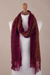 Baby alpaca blend scarf, 'Andean Mountain' - Vibrant Colored Andean Baby Alpaca Blend Scarf from Peru (image 2b) thumbail