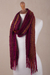 Baby alpaca blend scarf, 'Andean Mountain' - Vibrant Colored Andean Baby Alpaca Blend Scarf from Peru