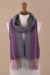 Baby alpaca blend scarf, 'Dreaming' - Hand Woven Baby Alpaca Blend Scarf (image 2b) thumbail