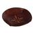 Cajón de cuero - Catchall de cuero marrón labrado a mano con motivo de estrella de Perú