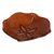 Leather catchall, 'Andean Flower' - Pure Leather Catchall with Floral Design from Peru thumbail