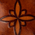 Leather catchall, 'Andean Flower' - Pure Leather Catchall with Floral Design from Peru (image 2c) thumbail