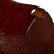 Tooled leather catchall, 'Mahogany Flower' - Hand Tooled Leather Catchall Plate from Peru (image 2d) thumbail