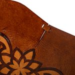 Leather catchall, 'Floral Illusion' - Hand Crafted Leather Catchall with Floral Design from Peru