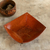 Tooled leather catchall, 'Sienna Tree' - Squared Brown Hand Tooled Leather Catchall from Peru (image 2) thumbail