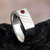 Men's carnelian signet ring, 'Orange Vision' - Men's Sterling Silver and Carnelian Geometric Ring from Peru (image 2) thumbail