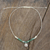 Agate anklet, 'Green Treasure' - Anklet with Agate Beads and Shellfish Pendant from Peru (image 2) thumbail