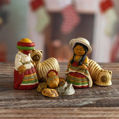 Ceramic nativity set, Suri Nativity (Set of 5)
