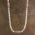 Rhodonite and cultured pearl strand necklace, 'Glamorous Style' - Cultured Pearls and Rhodonite Necklace from Peru (image 2b) thumbail