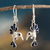 Pendientes colgantes de lapislázuli y ónix - Pendientes colgantes de colibrí de lapislázuli y ónix de Perú