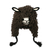 Wool blend hat, 'Grey Llama' - Furry Dark Grey Llama Wool Blend Beanie Hat from Peru (image 2a) thumbail