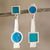 Sterling silver dangle earrings, 'Blue Contrast' - Textured Sterling Silver Dangle Earrings from Peru thumbail