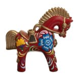 Ceramic figurine, 'Red Pucara Horse' - Hand Painted Ceramic Pucara Horse Figurine from Peru