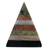 Edelsteinskulptur - Geschichtete Edelsteinpyramidenskulptur aus Peru