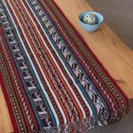 Alpaca-blend table runner, 'Inca Icons' - Inca Motif Alpaca-Blend Table Runner