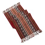 Alpaca-blend table runner, 'Inca Icons' - Inca Motif Alpaca-Blend Table Runner