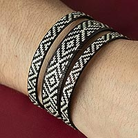 Natural fiber cuff bracelet, 'Adventure Ahead' - Handwoven Cuff Bracelet from Colombia