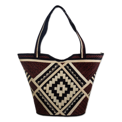 Natural fiber shoulder bag, 'Ancestral Lands' - Handwoven Shoulder Bag from Colombia