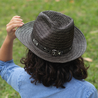 Unisex natural fiber fedora, 'San Jorge Style' - Handwoven Unisex Hat