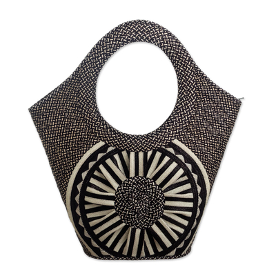 Natural fiber shoulder bag, 'Natural Energy' - Artisan Crafted Shoulder Bag