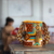 Hand-crocheted bucket bag, 'Colombian Sun' - Multicolored Crocheted Shoulder Bag