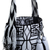Hand-crocheted bucket bag, 'Bold Night' - Black and White Bucket Bag (image 2c) thumbail