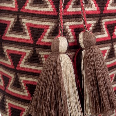 Hand-crocheted bucket bag, 'At the Peak' - Handcrafted Colombian Shoulder Bag