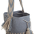 Hand-crocheted bucket bag, 'Seaside Stripe' - Blue and Ivory Crocheted Shoulder Bag