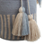 Hand-crocheted bucket bag, 'Seaside Stripe' - Blue and Ivory Crocheted Shoulder Bag (image 2f) thumbail