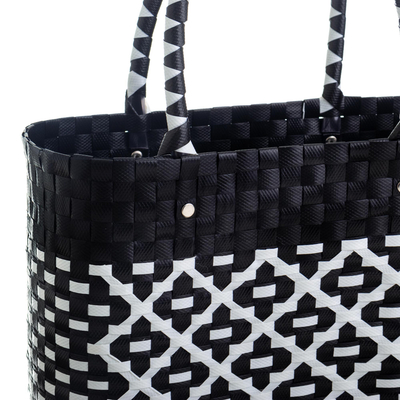 Handwoven tote bag, 'Shopping Spree - Eco-Friendly Recycled Tote Bag