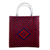 Handwoven tote bag, 'Crafts Fair' - Red and Blue Recycled Tote