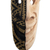Beaded wood mask, 'Smiling Nature' - Handmade Wood Mask with Glass Beads