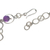 Amethyst charm bracelet, 'Violet Illusion' - Silver and Amethyst Bead Charm Bracelet from Peru