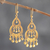 Gold-plated filigree chandelier earrings, 'Piura Pride' - 24k Gold-Plated Filigree Earrings (image 2) thumbail