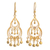 Gold-plated filigree chandelier earrings, 'Piura Pride' - 24k Gold-Plated Filigree Earrings thumbail