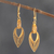 Gold-plated filigree dangle earrings, 'Talara Treasure' - Hand Crafted 24k Gold-Plated earrings (image 2) thumbail