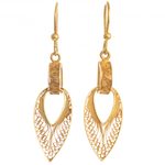 Gold-plated filigree dangle earrings, 'Talara Treasure' - Hand Crafted 24k Gold-Plated earrings