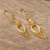 Gold-plated filigree dangle earrings, 'Talara Treasure' - Hand Crafted 24k Gold-Plated earrings (image 2b) thumbail