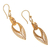 Gold-plated filigree dangle earrings, 'Talara Treasure' - Hand Crafted 24k Gold-Plated earrings (image 2c) thumbail