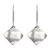 Sterling silver dangle earrings, 'Dimpled' - Square Sterling Silver Earrings (image 2a) thumbail