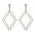 Sterling silver dangle earrings, 'Rhombus Glam' - Diamond-Shaped Sterling Silver Earrings (image 2a) thumbail