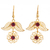 Gold-plated filigree dangle earrings, 'Piura Posy' - Flower Earrings in Gold-Plated Filigree (image 2a) thumbail