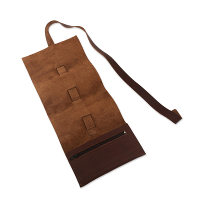 Set de regalo seleccionado - Set de regalo de cuero marrón hecho a mano y apto para viajes