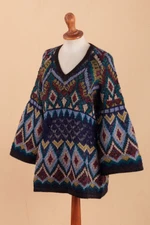 Baby alpaca blend tunic sweater, 'Enchanting Style' - Baby Alpaca Blend Pullover Sweater